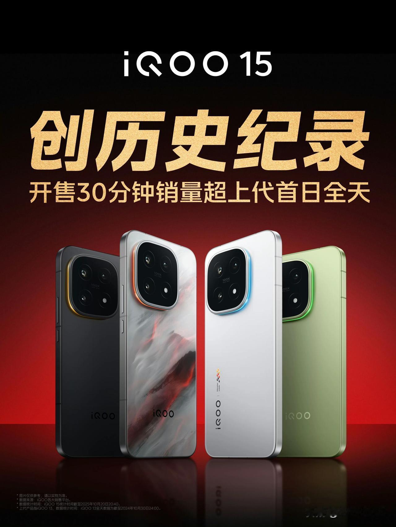 iQOO 15 这代卖的相当不错，跟去年的 iQOO 13 一样，开售后只用了 