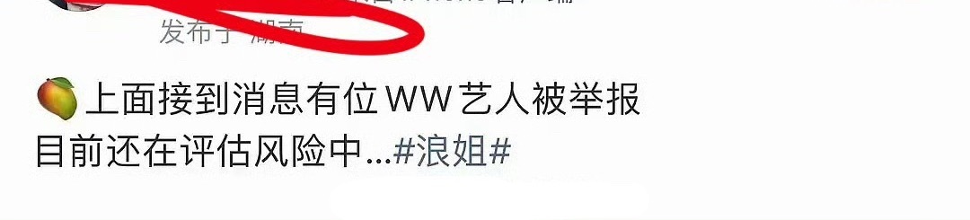 浪姐取消直播的原因是ww艺人被举报，风险评估中 