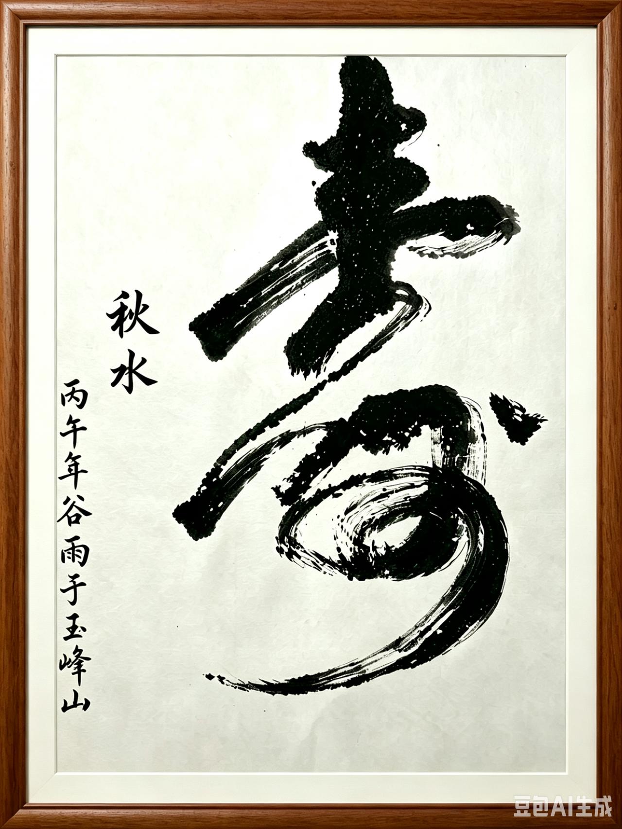 丙午年谷雨，秋水书于玉峰山居。