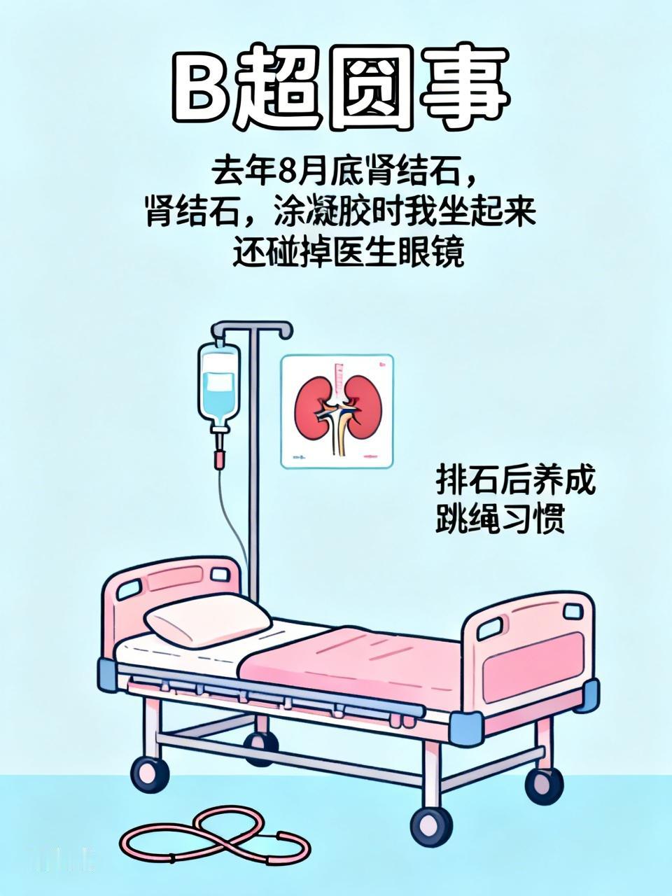 讲一件做B超时的囧事。去年8月底我患上了肾结石，那钻心的疼痛实在令人难以忍受。我