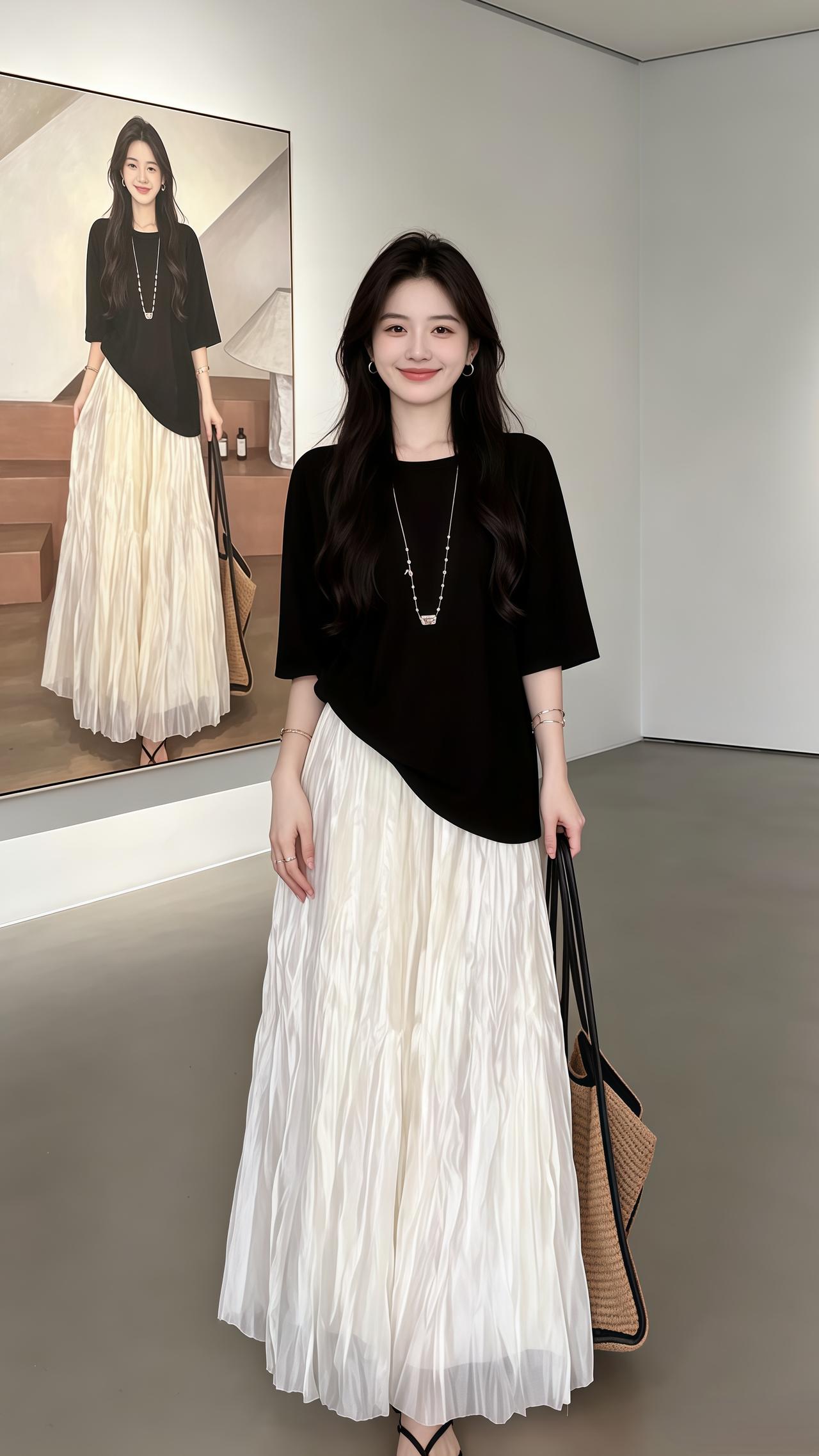 韩系穿搭时尚套装 夏季穿搭 穿搭 休闲减龄穿搭