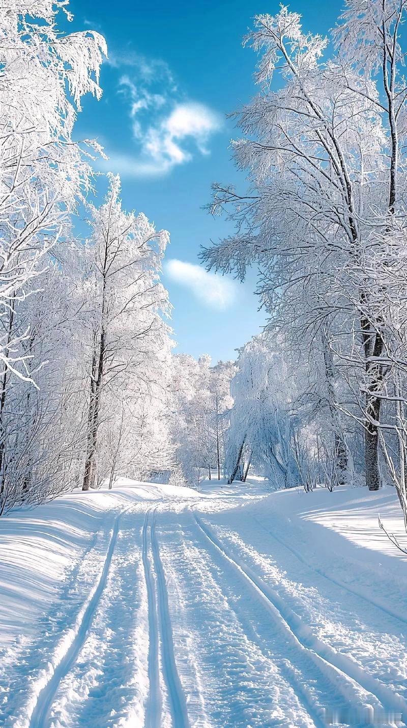 冰雪旅游 在白雪覆盖的世界里，阳光如同神秘的画笔，把大地装点得如诗如画～ 