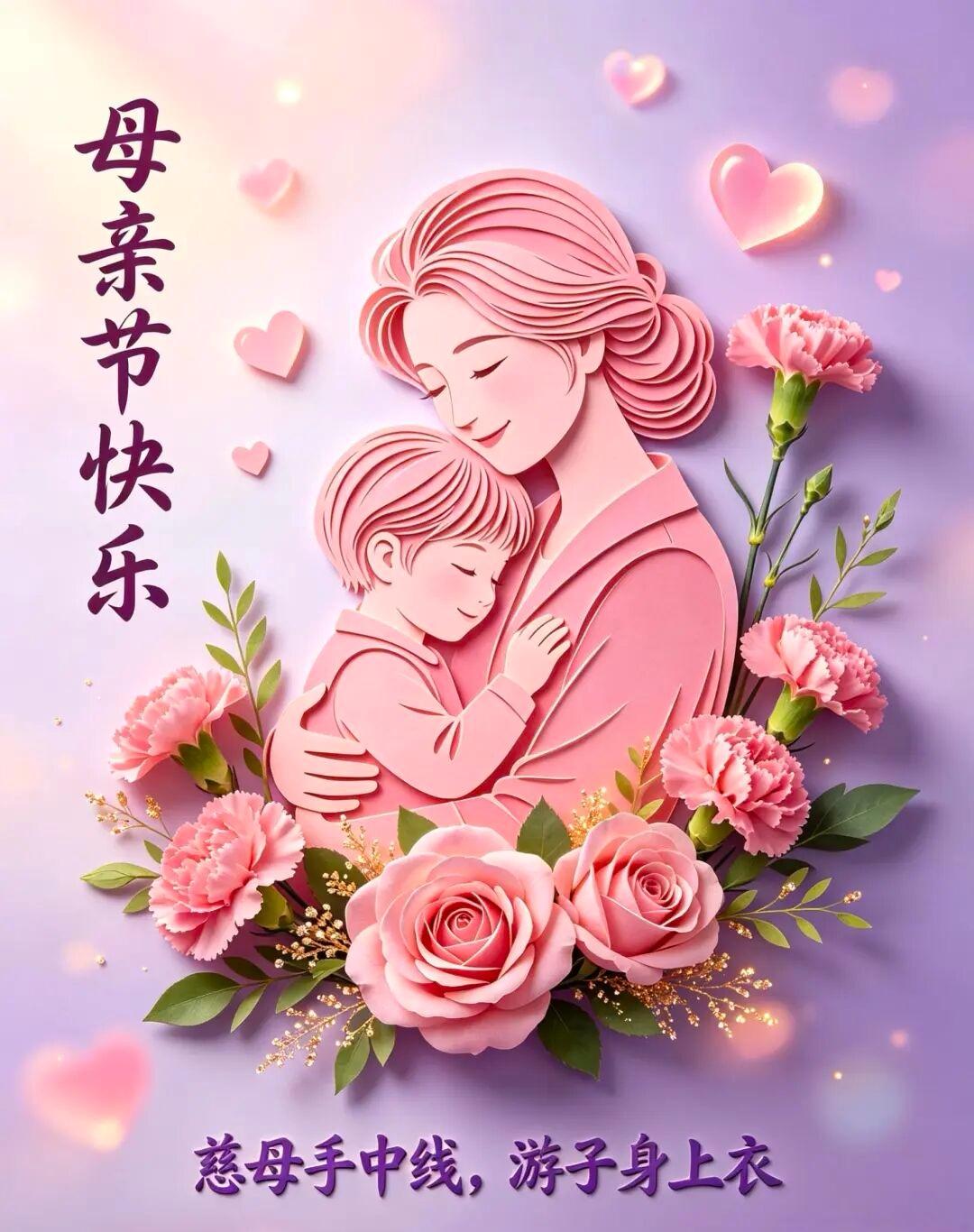 5月10日母亲节，谁言寸草心，报得三春晖！感恩母爱，好好爱我们的妈妈，愿天下妈妈
