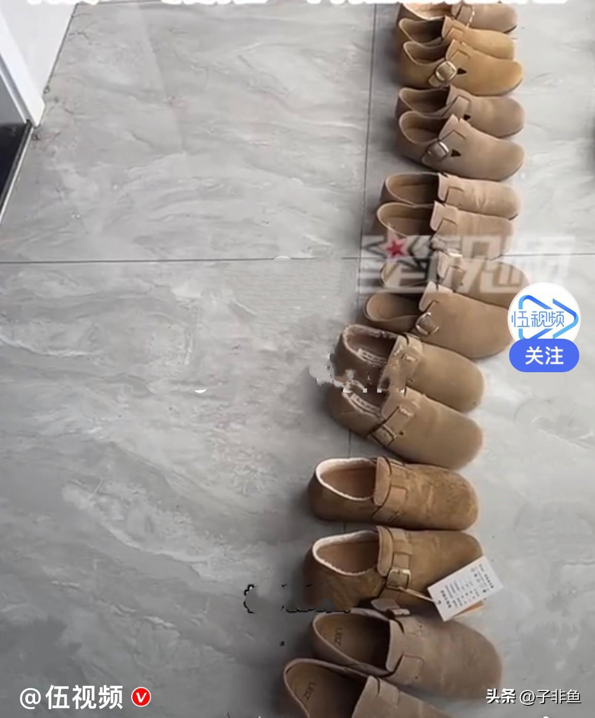 近日，江苏一名男子看见他家里床底下，板凳下，到处都散落着他妻子的鞋，他都给整理到