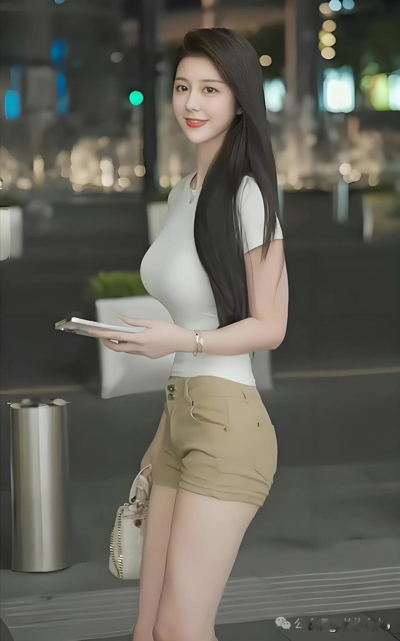 都市夜晚，时尚少女，手机相伴，轻松漫步。什么样的穿搭可以成为气质女神?