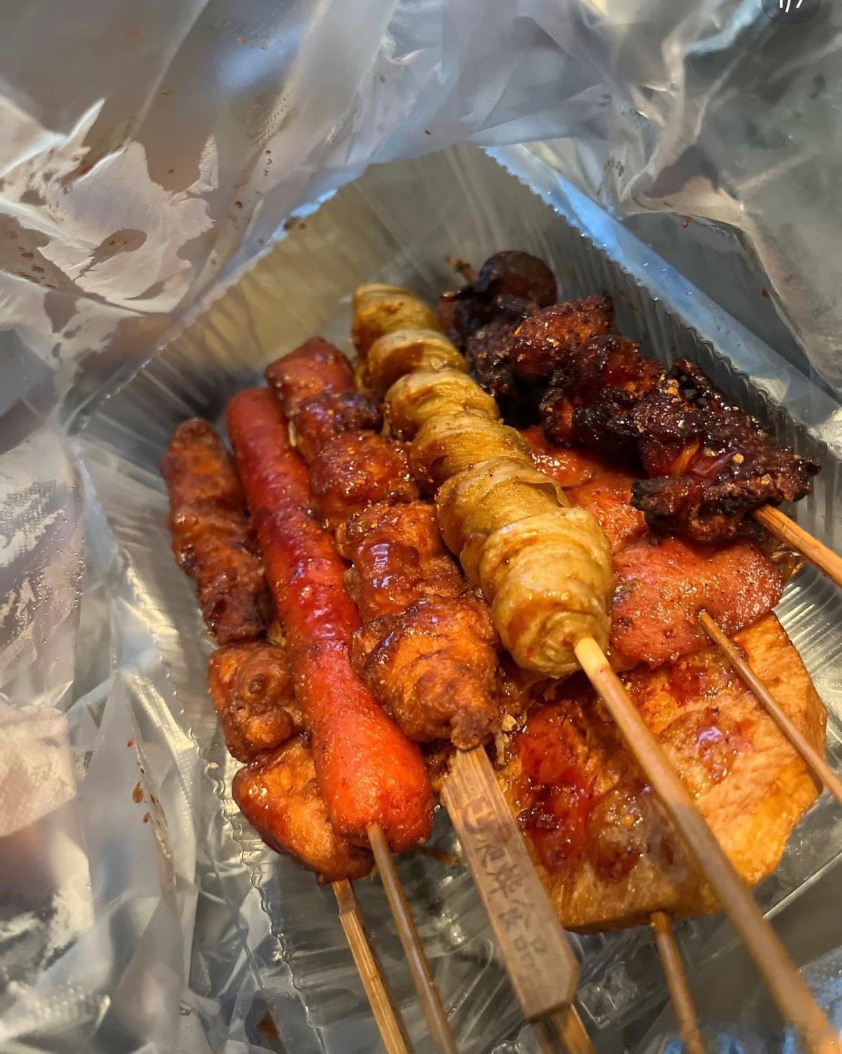 夜宵时刻，超级无敌好吃的炸串，晚上最爱吃了 