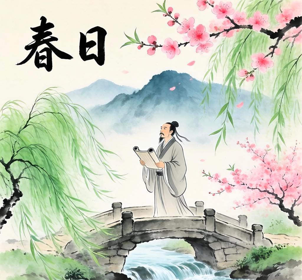 杨万里的一首《春日》，寥寥20几个字，悠然入心，美如画卷，值得一品再品

杨万里