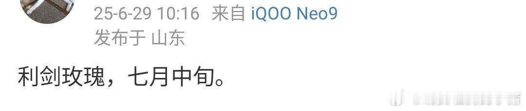 迪丽热巴利剑玫瑰七月下旬就要来了，邓妍警官要跟大家见面了😘 ​​​
