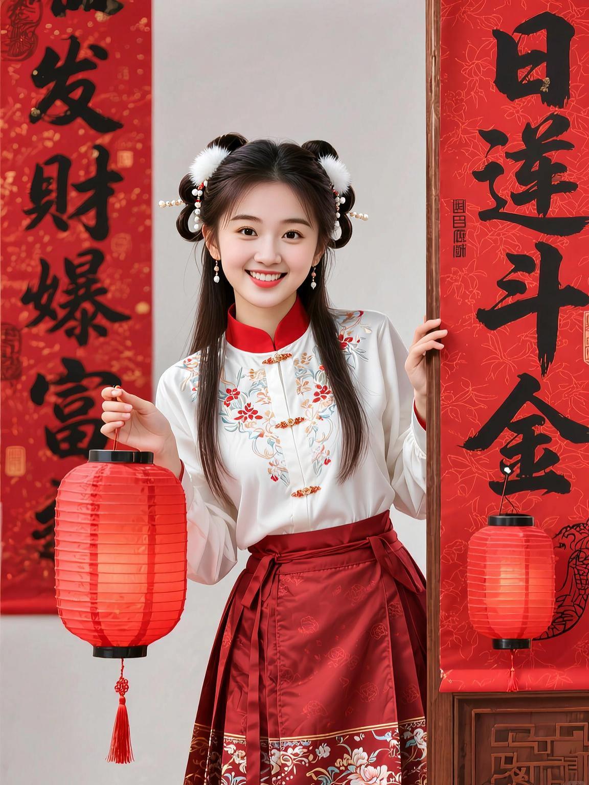 AI新中式写真 抖音ai创作 高颜值美女