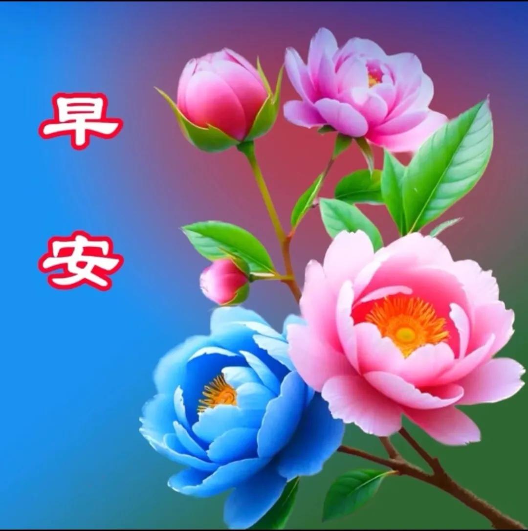 烈日炎炎人有緣，
雖不見面卻掛念，
醒來問候送祝福，
平安健康是心願。
早上好！