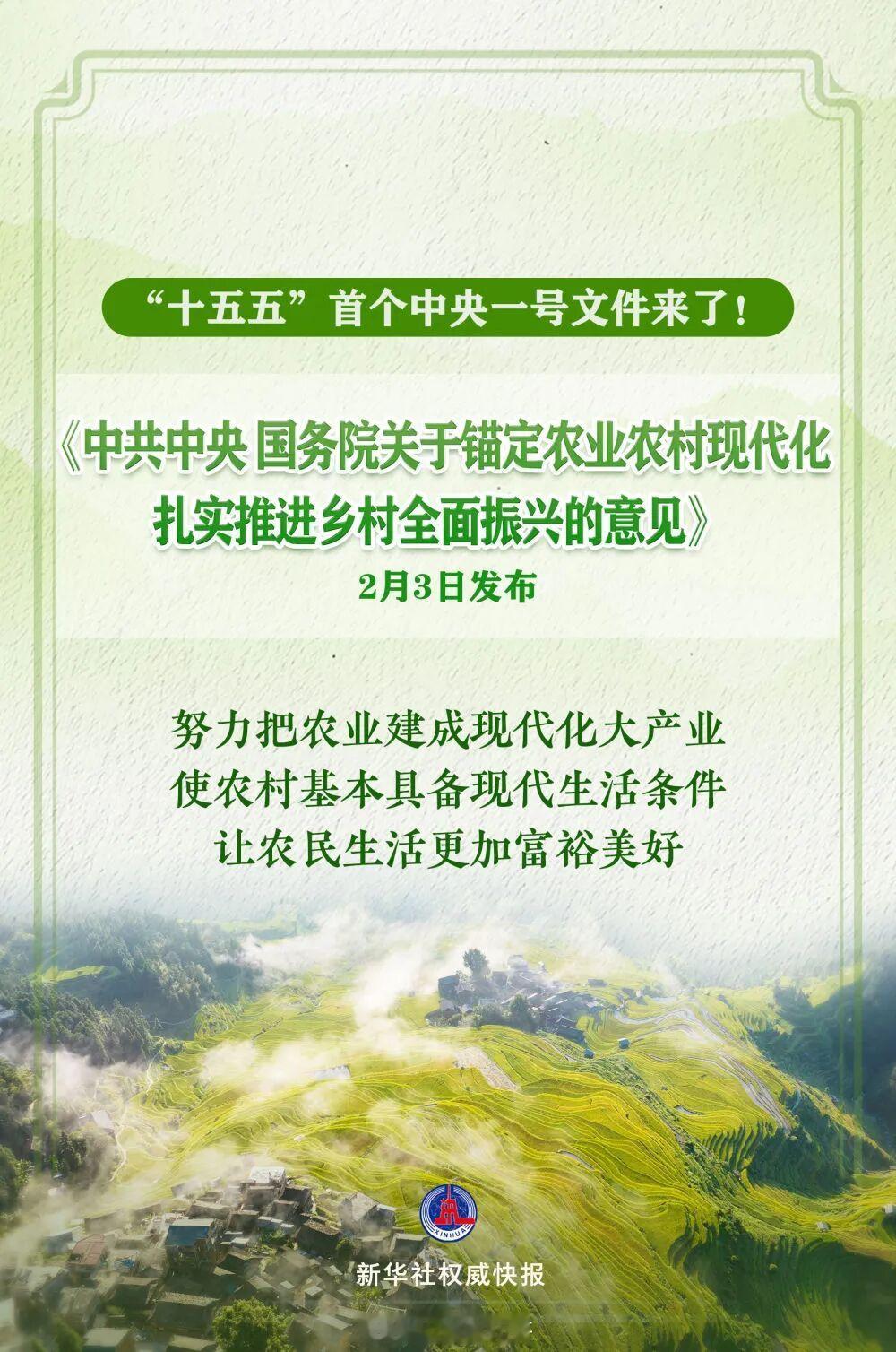 2026年中央一号文件发布，让农民生活更加富裕美好。 庄河