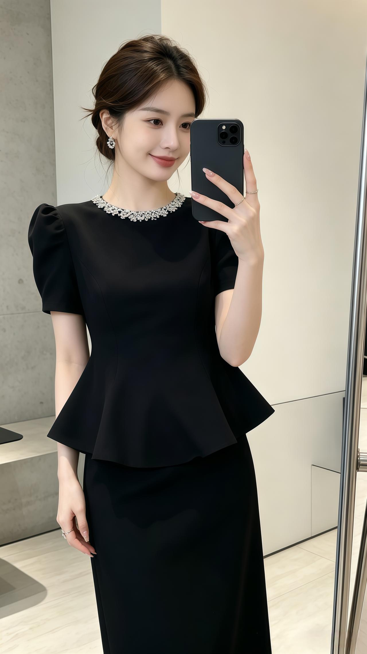 赫本风气质显瘦套装 气质穿搭穿搭 高级感穿搭 ootd穿搭