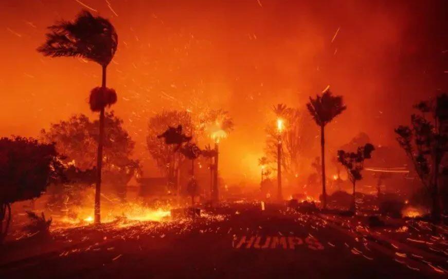 洛杉矶，八百里，曾是加州富饶地，一朝火患凭空起，乌烟瘴气渺人寂…加州的自由过了火