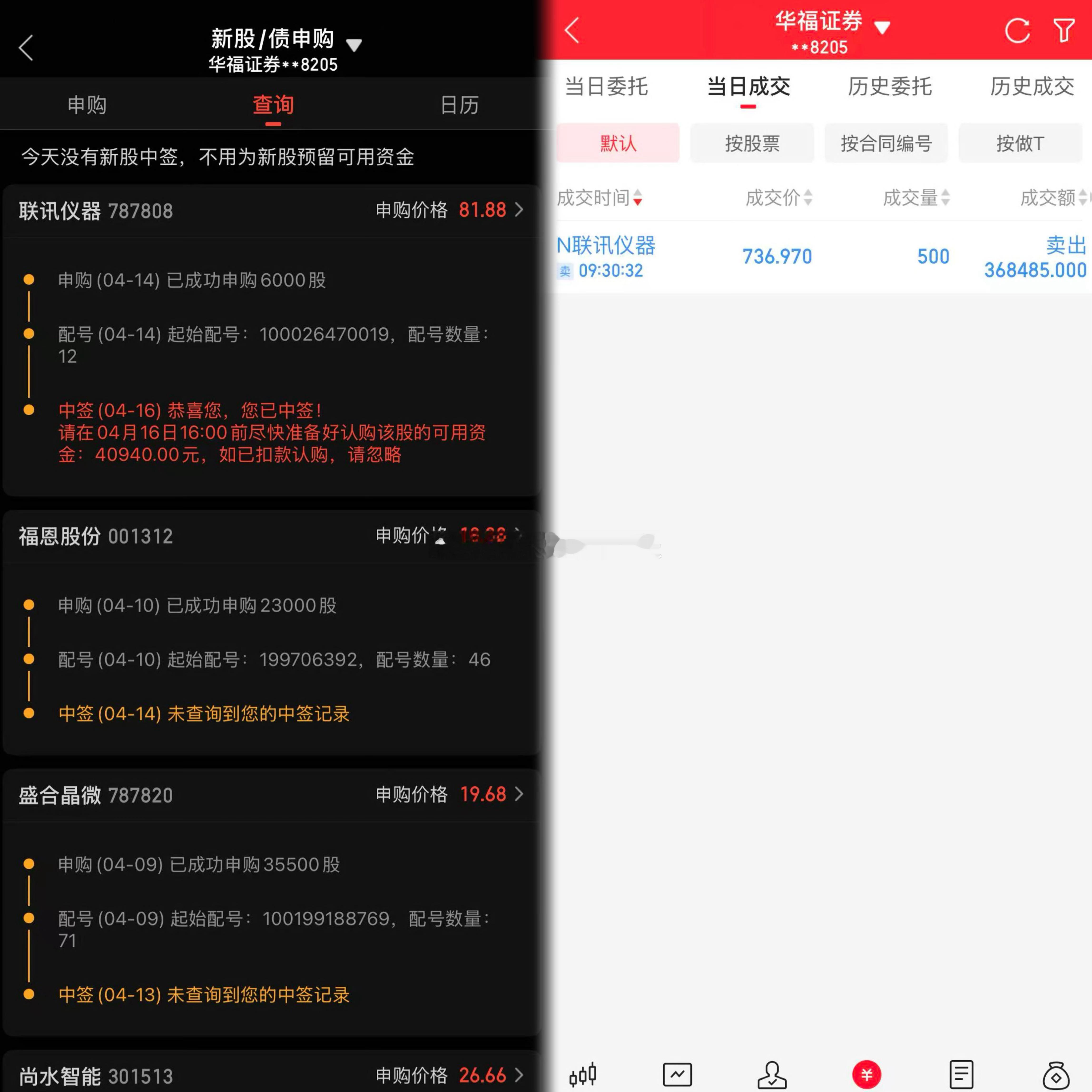 一个朋友发给我的，运气也太好了，不是大资金账户，就几十万的账户～！