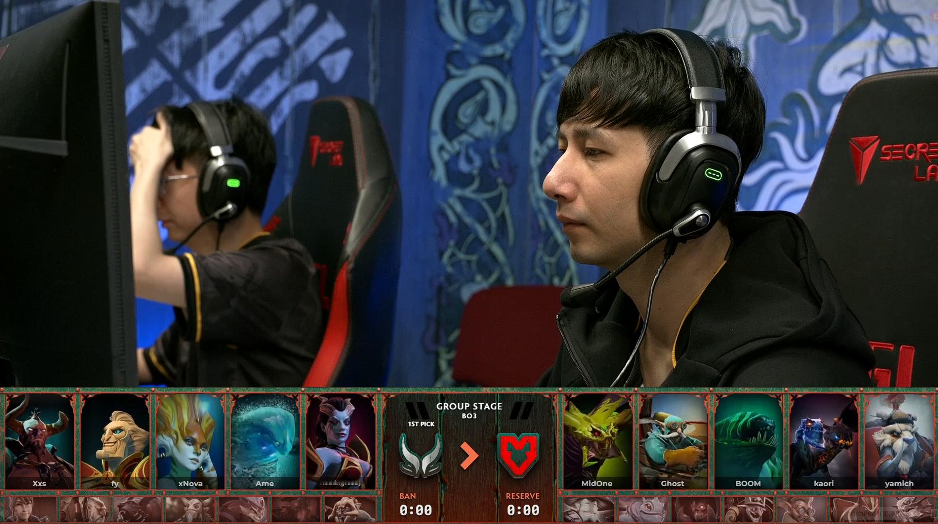 XG vs Mouz第一局BP结束，不知道是不是因为莫言前两天状态不太好的关系，