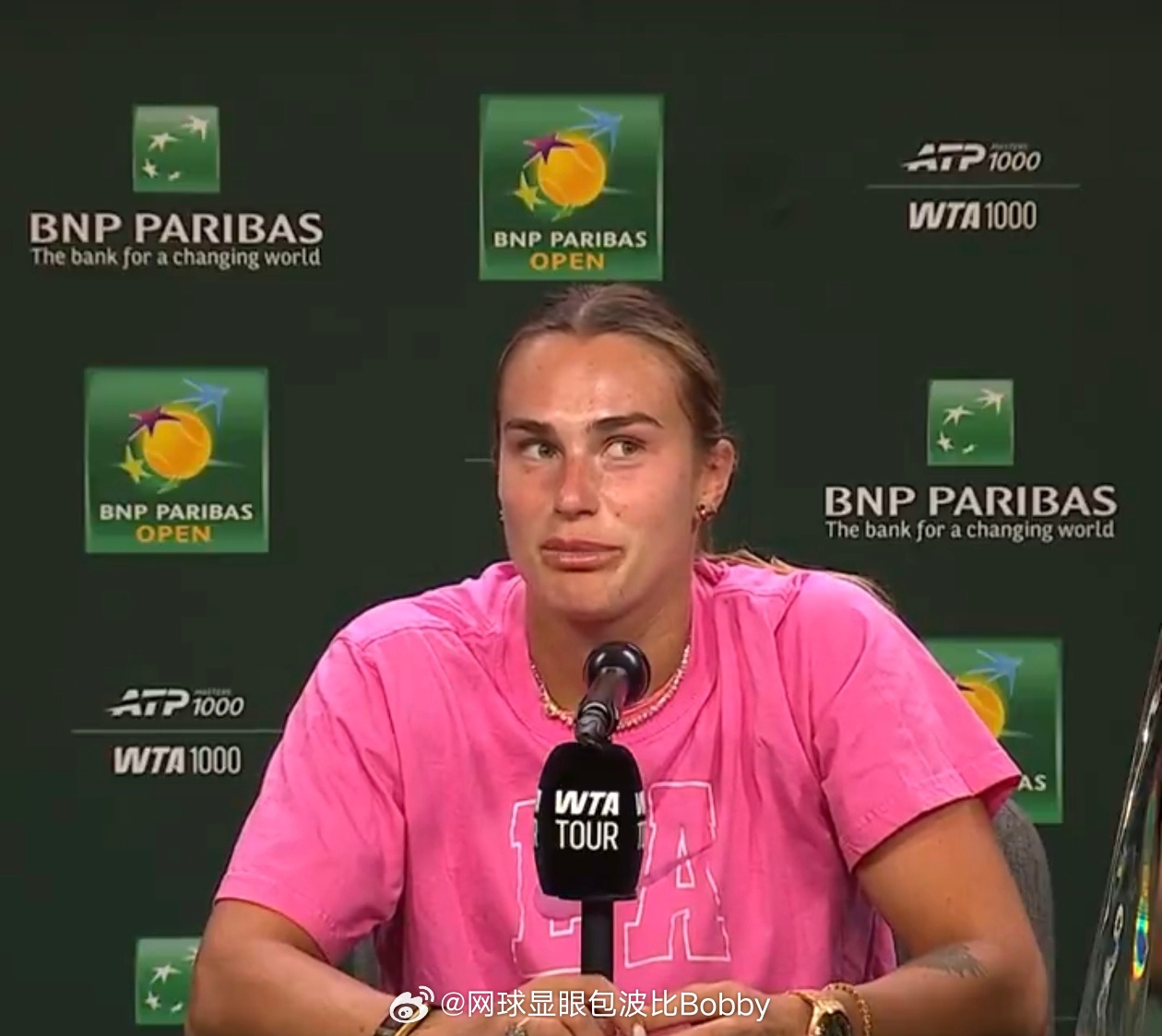 阿丽娜·萨巴伦卡谈将如何庆祝印第安维尔斯夺冠："可能会喝几杯浓缩咖啡马提尼，再打