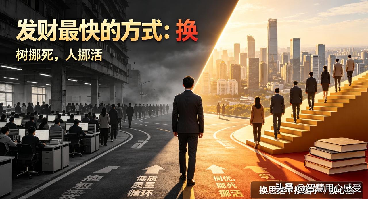 想快速翻身，发财最好的办法，其实就一个字：换
 
【冲突开头】
很多人天天埋头苦