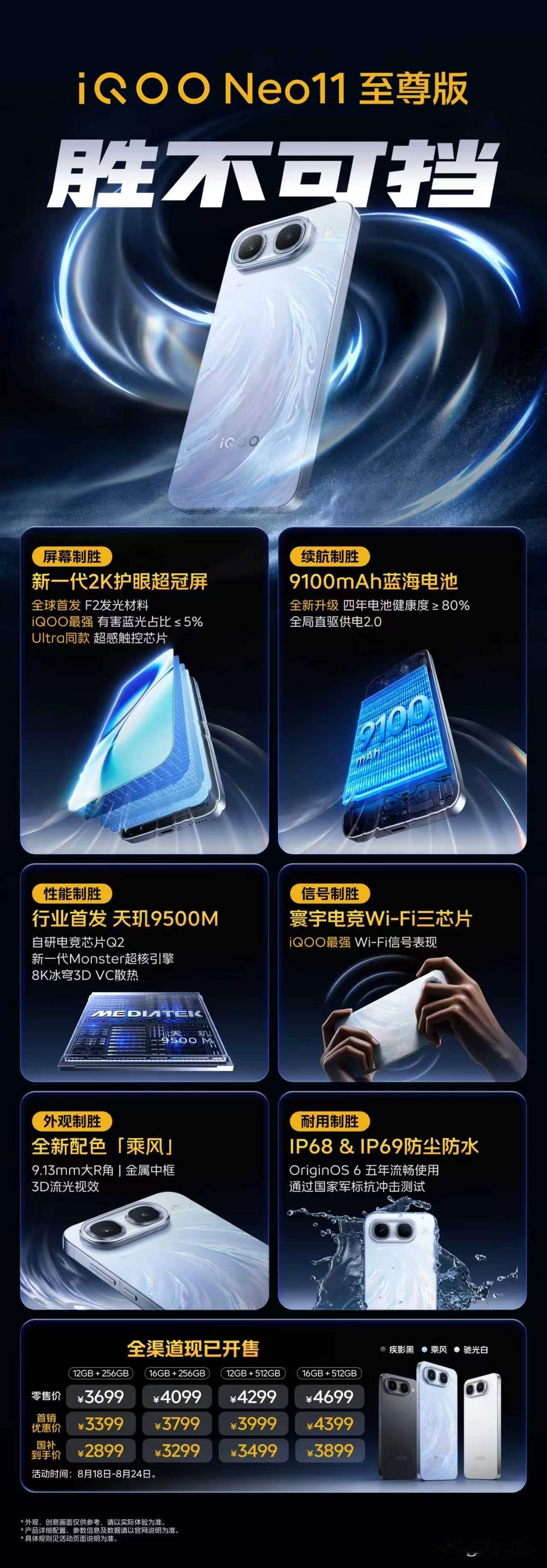 一图看懂刚刚发布的 iQOO Neo11 至尊版和 iQOO Z11S