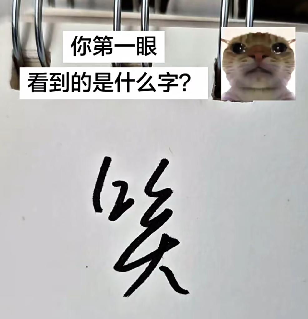 这个潦草字你第一眼看到的是什么字？