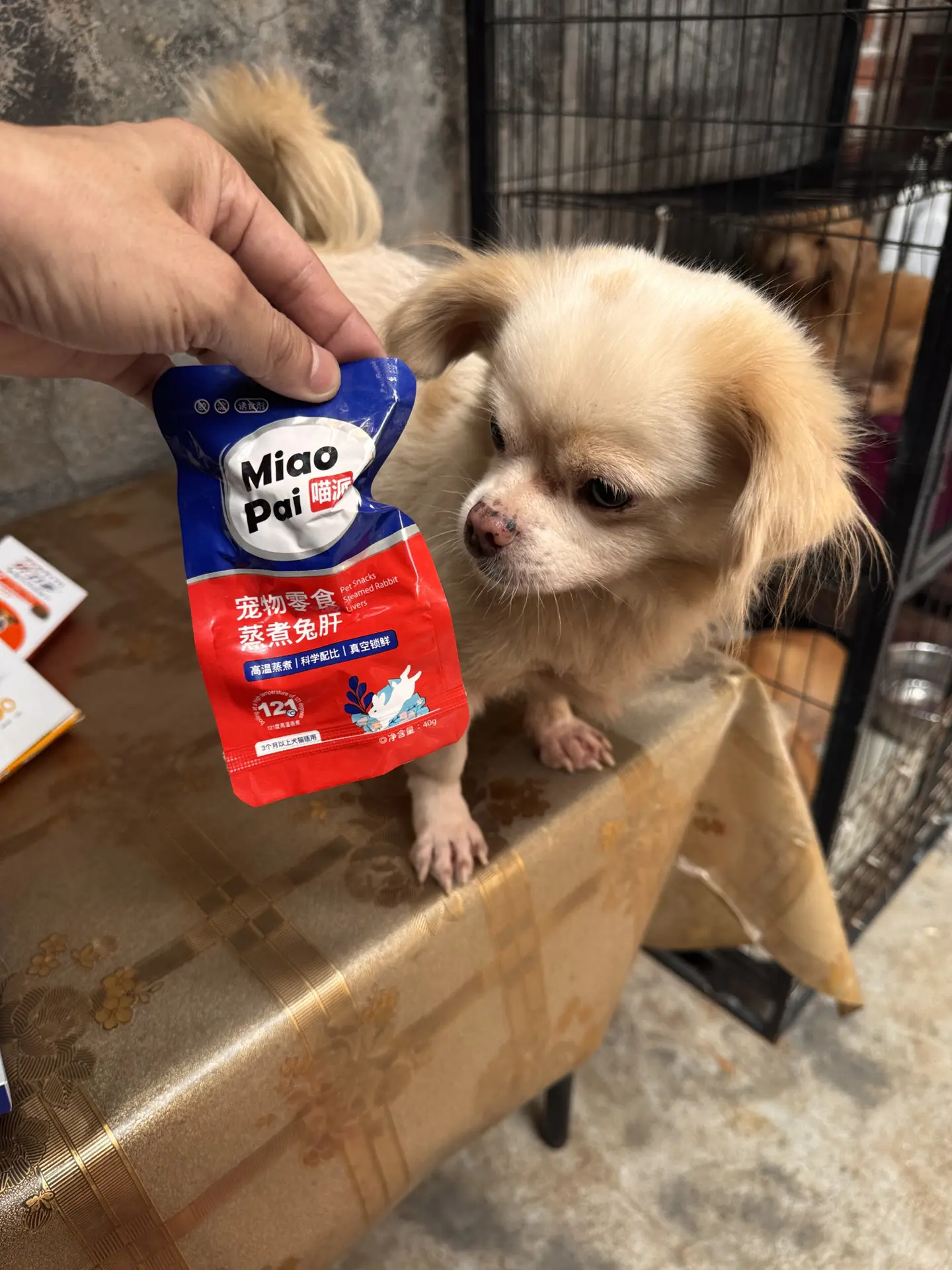 狗子的人间美味就是这九块九十包的蒸煮兔肝。兔肝对于狗狗来说可比鸡肝好吃...