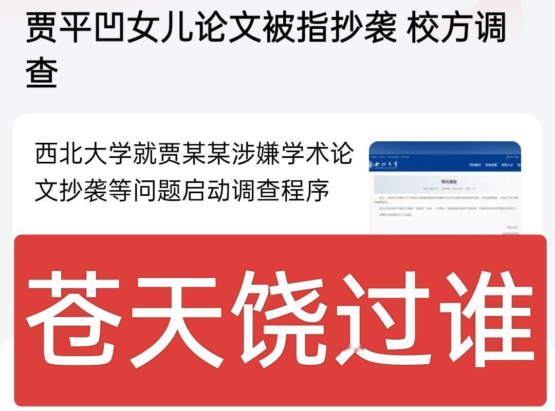 知名作家贾平凹之女、西北大学文学院副教授贾浅浅，再度陷入舆论漩涡，这一次，直指学