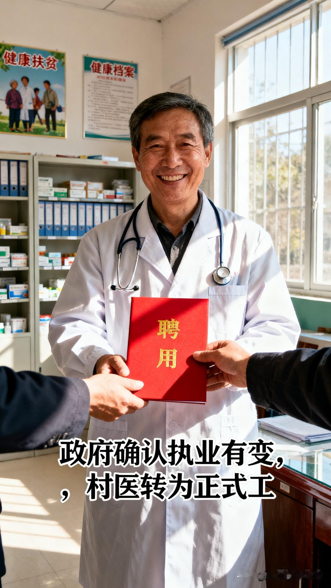 政府确认！执业有变，村医转为正式工
 
乡村医生作为农村居民健康的"守门人"，长