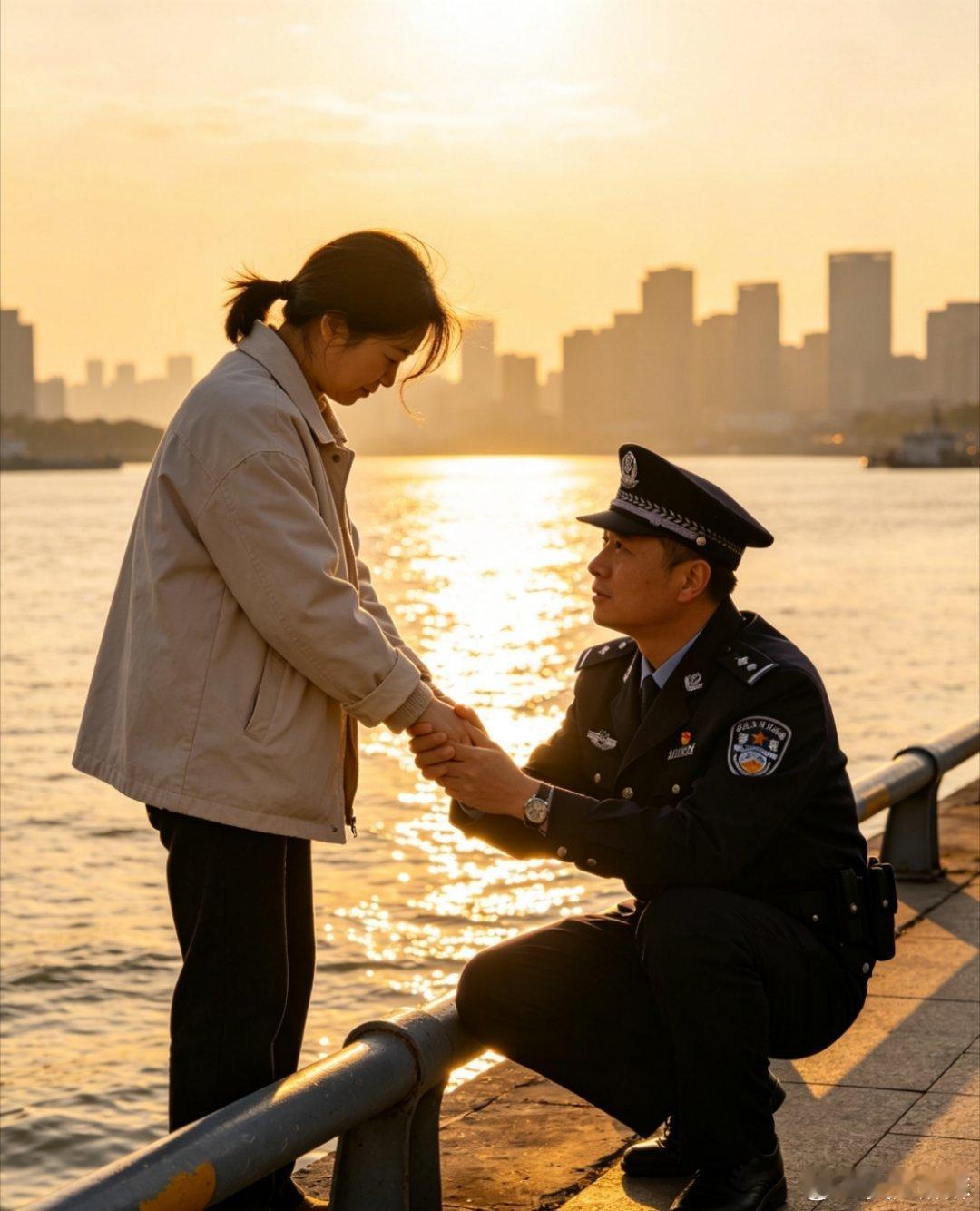 民警问轻生女子能不能牵一下手近日，民警问轻生女子能不能牵一下手的话题戳中无数人内