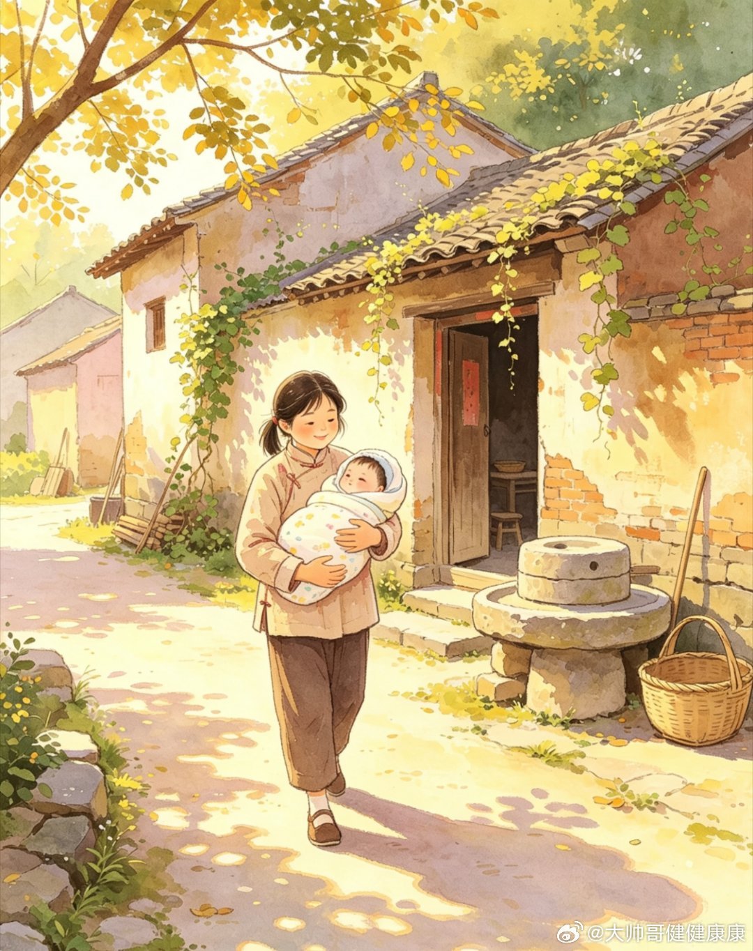 情感老一辈独特的养娃往事，满是温情听大姐讲过：从前日子清贫，婆婆坐起月子就下地劳