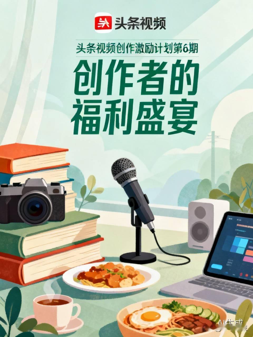头条视频创作激励计划第6期来啦，这可是创作者的福利盛宴！之前参加过类似计划的创作