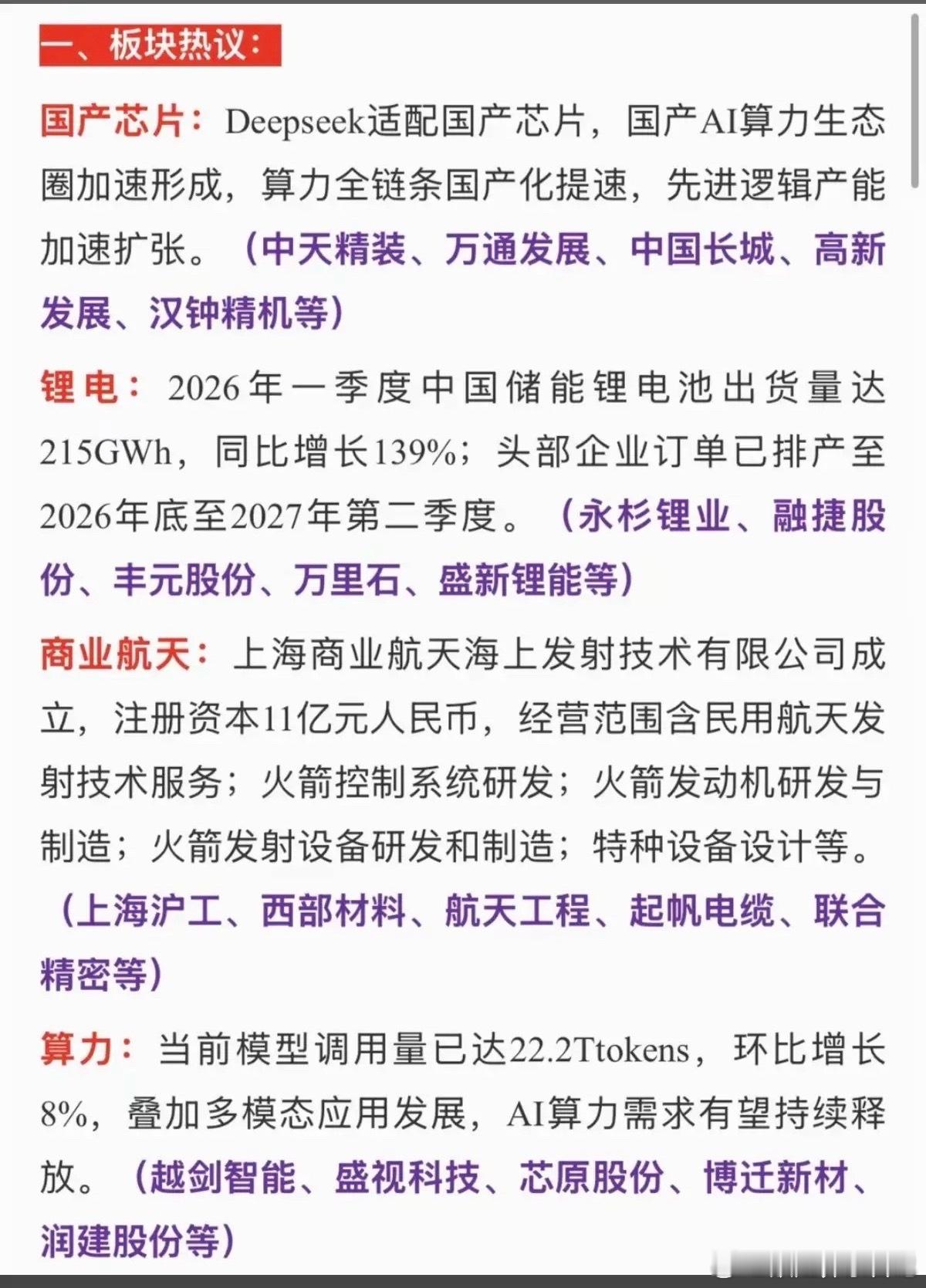 5.6周二  盘前  市场热点方向梳理！1.国产芯片、存储芯片（美股、港股大涨）