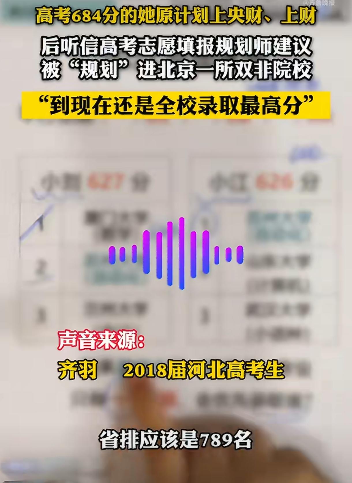 684分，河北省排789名。

这个分数在2018年是什么概念？人大可以冲一冲，
