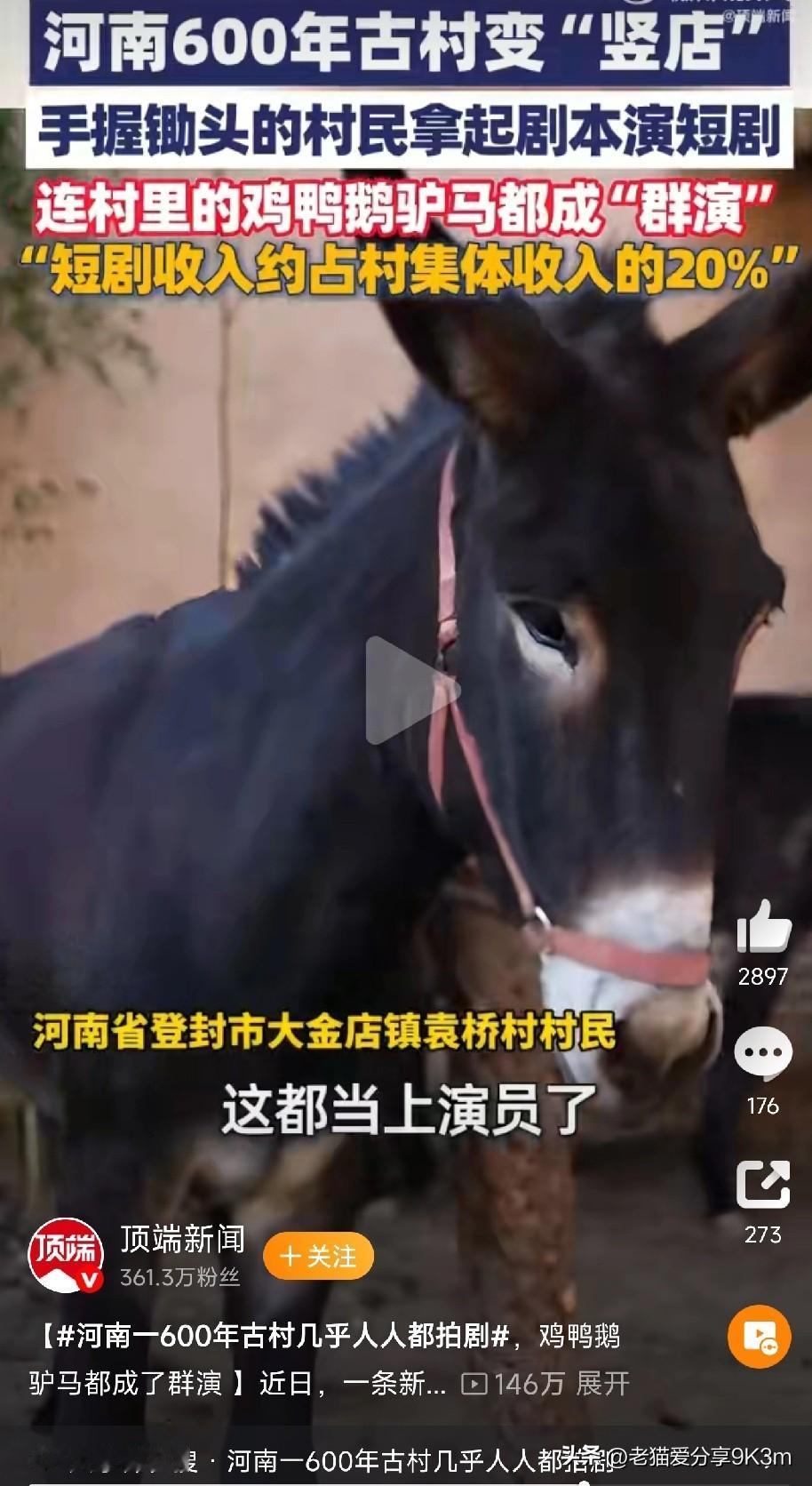 这个时代真好啊！

河南登封有个600年历史的古村，现在全村人都在拍短剧！上到7