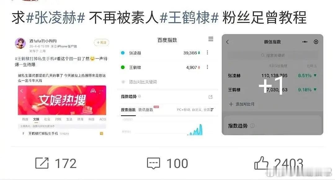 张凌赫和王鹤棣是不是就可以用三十年河东三十年河西来说？ 