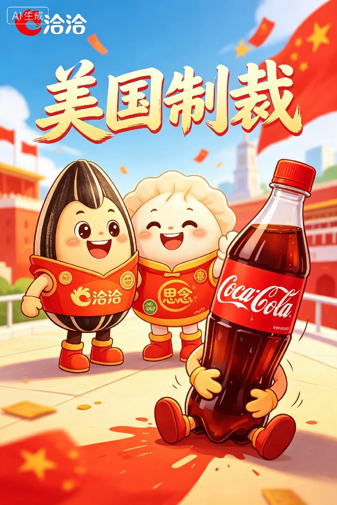 美国制裁洽洽瓜子思念水饺美国政府一定是监控了我的手机了，把我最喜欢的三种食品中的