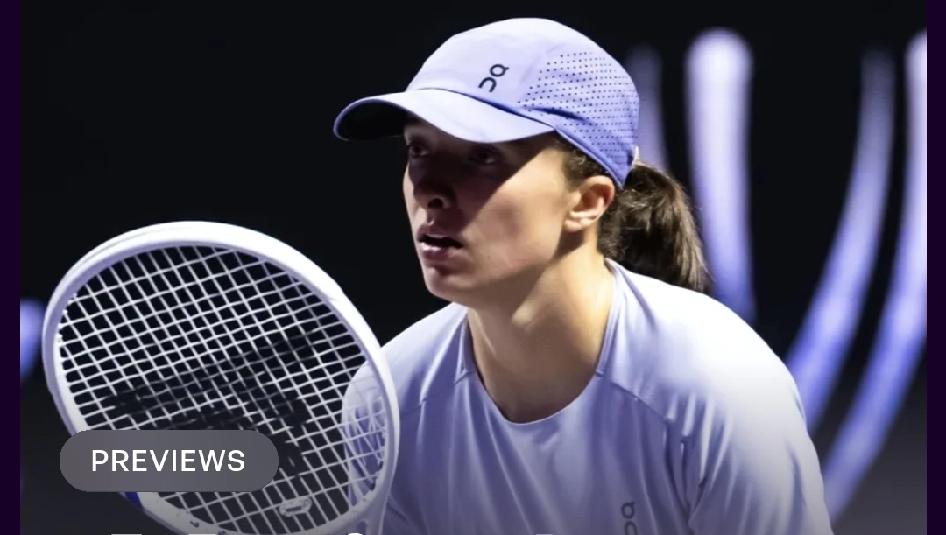 11月1日，2025WTA年终总决赛开幕战，斯瓦泰克VS凯斯。新科温网冠军今天的