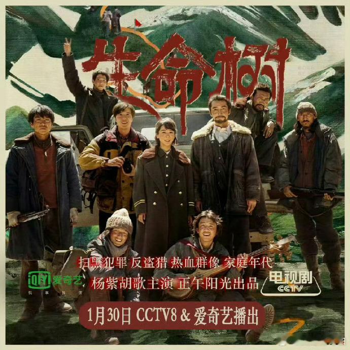 《生命树》定档1.30！杨紫胡歌张哲华，央八黄金档，能看到过年生命树定档