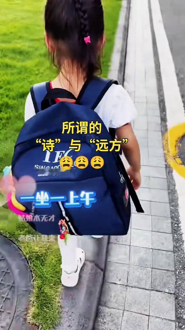 所谓的“诗”与“远方”。
锄禾日当午，上课好辛苦。一本小破书，一坐一上午。姑娘本