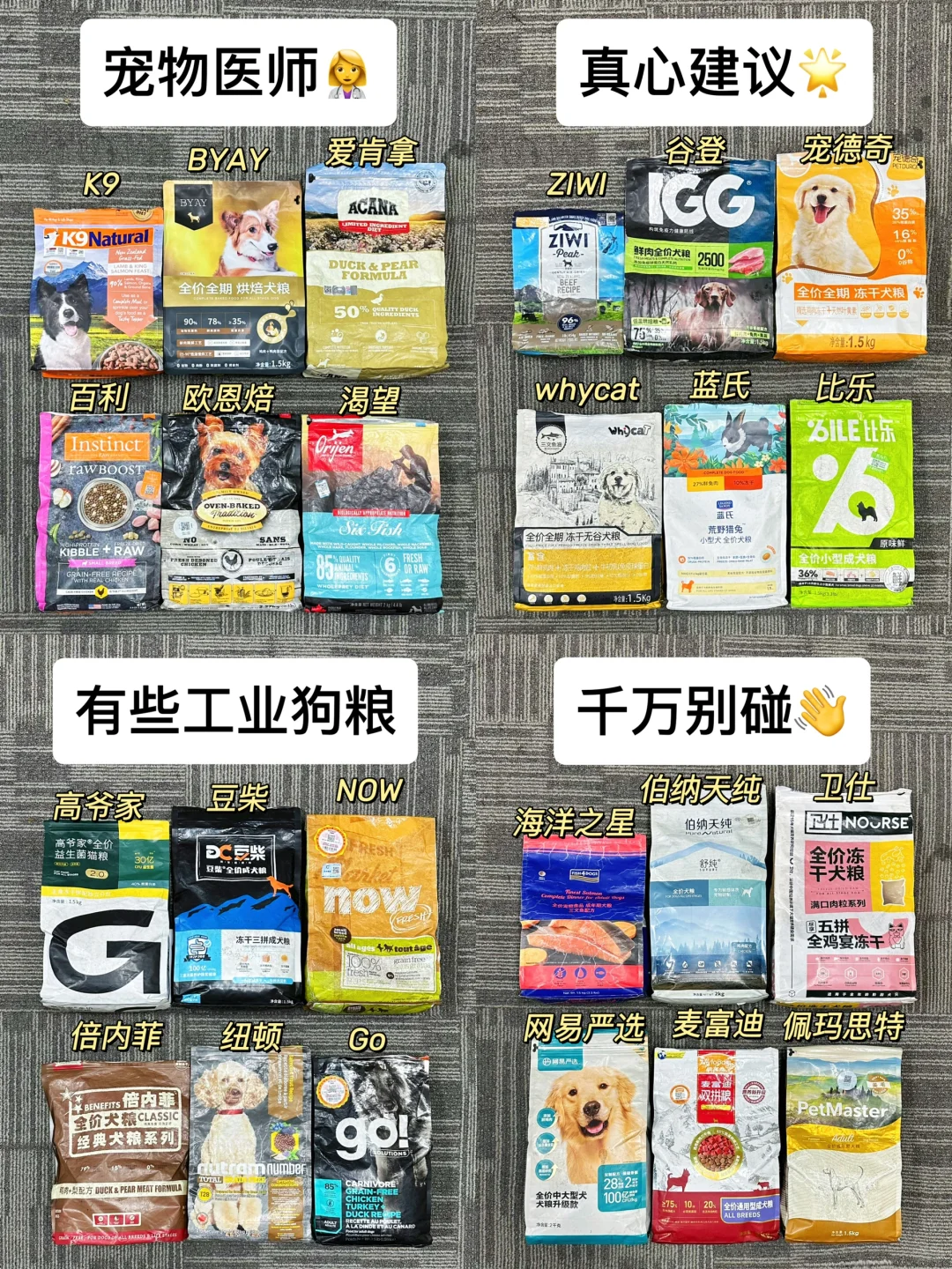 宠物医师建议！2024有些工业狗粮别乱碰！