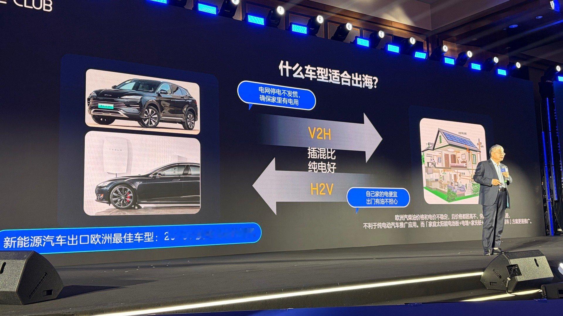 电club新知技术大会 朱教授的发言来看，比亚迪出海的战略非常稳健和精准那！大v