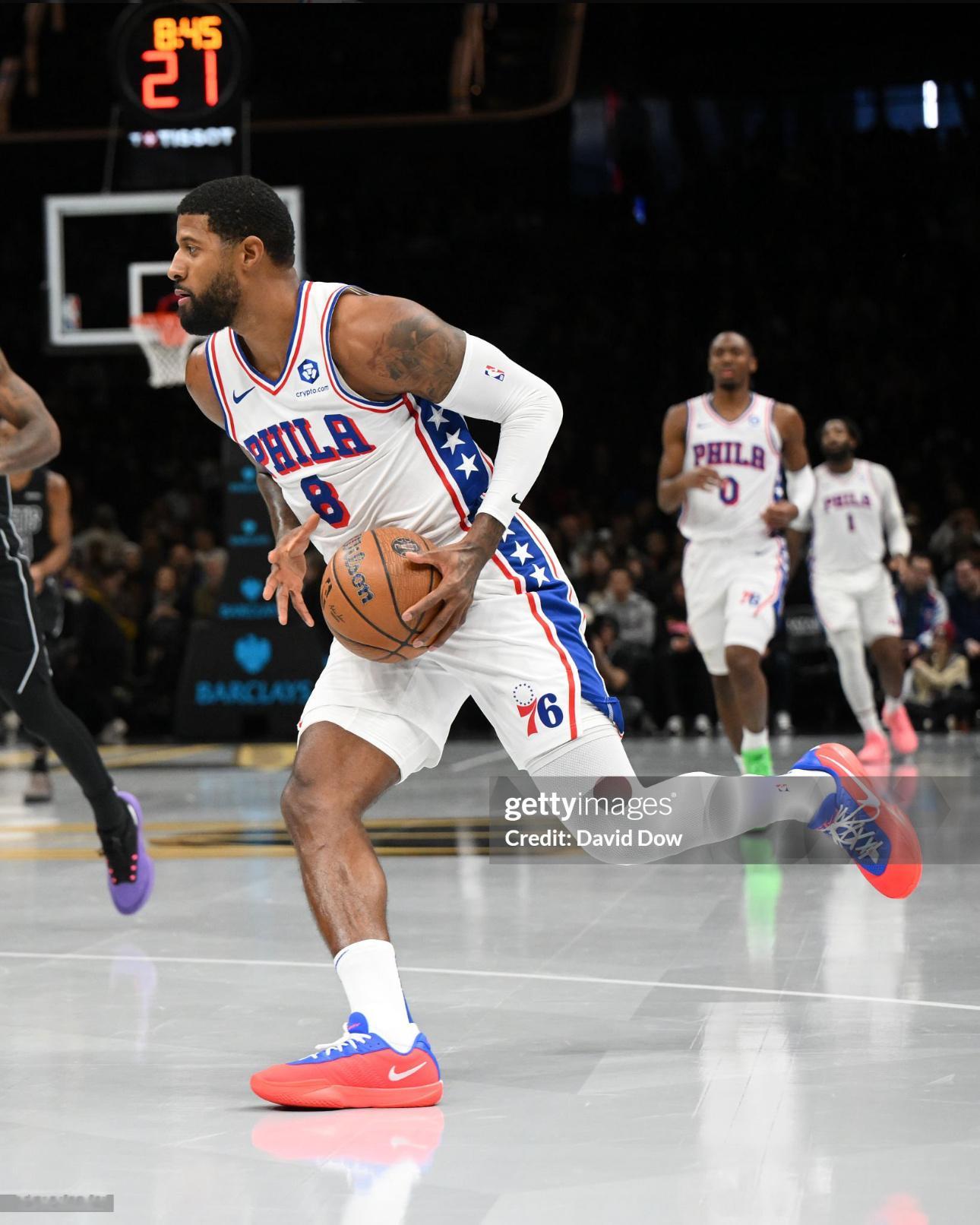 球鞋图集！分享保罗·乔治今日对阵篮网队比赛上脚的一双GT Cut Academy