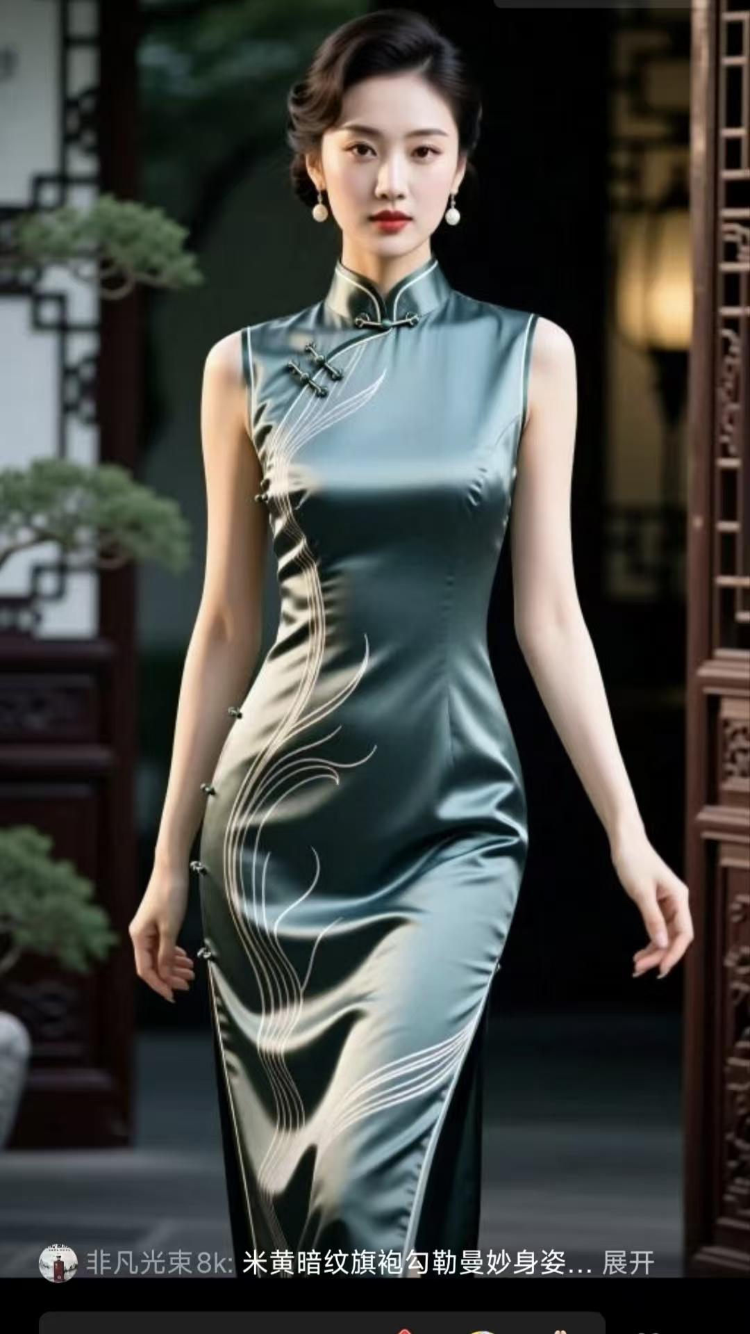 清江引·佳人 
暗纹米黄裁楚腰，
珠珰云鬓俏。
斜倚软锦貂，
眼波流慧窍，
温婉