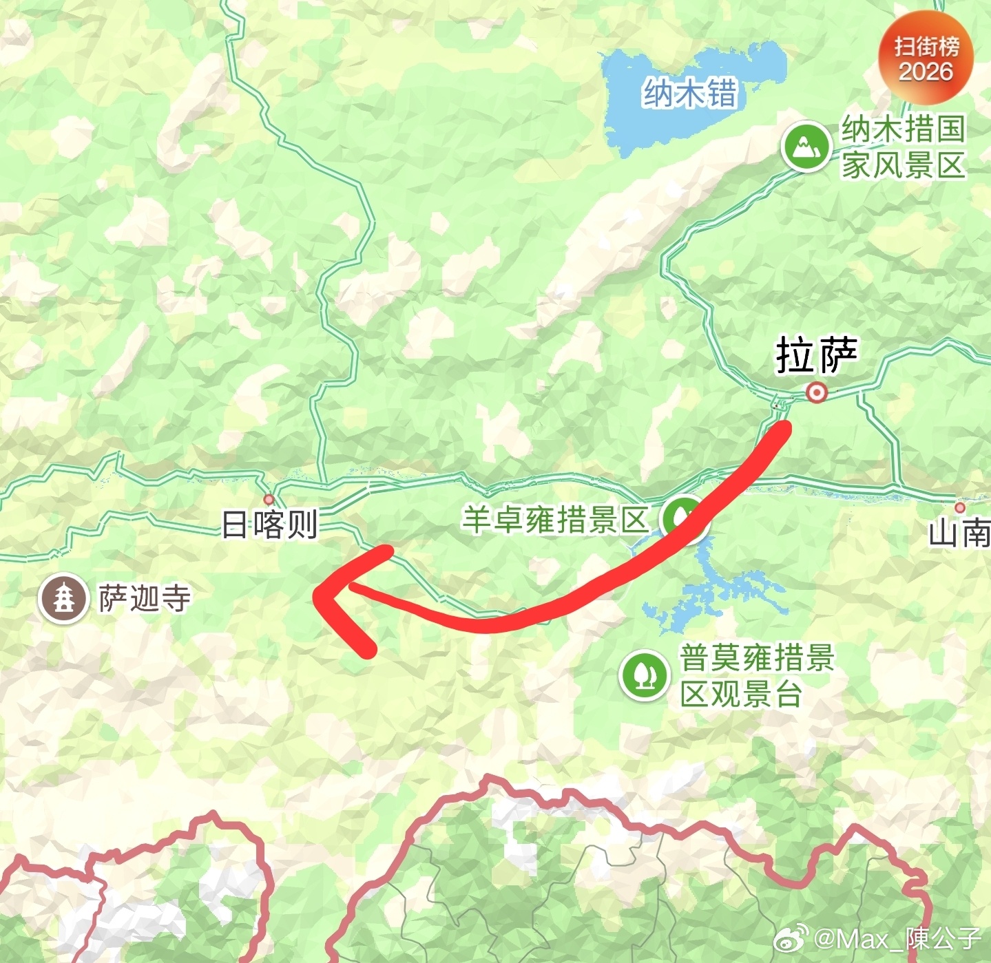 赛里木湖 国道设卡我去西藏自驾，本想从羊湖那条路去朱峰，因为会路过一处冰川，（因