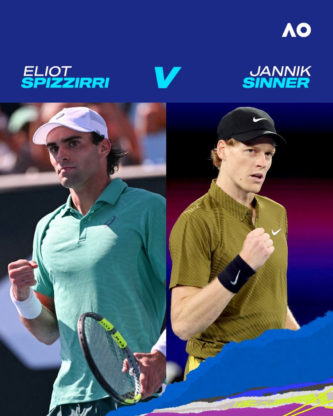 澳网2026 面对上一轮淘汰吴易昺的斯皮齐里，卫冕冠军辛纳以4-6先输一盘，第二