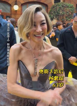 64岁杨紫琼现状，化浓妆脸上全是皱纹，瘦到皮包骨，胸又小又平还要真空上阵。
 