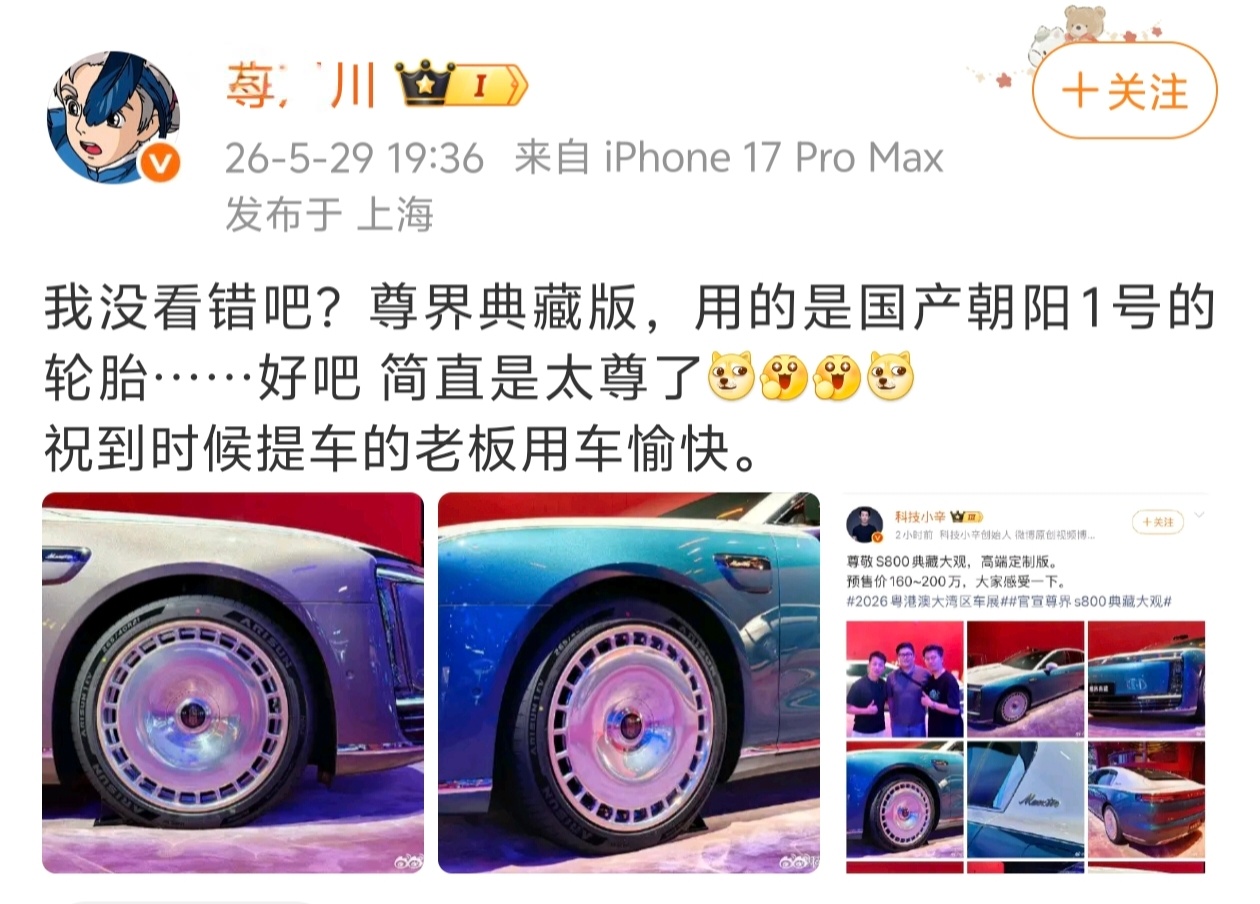 不知道是跪久了还是为了黑而黑，但凡长脑子去搜一下这款轮胎，也不至于只会在这里阴阳
