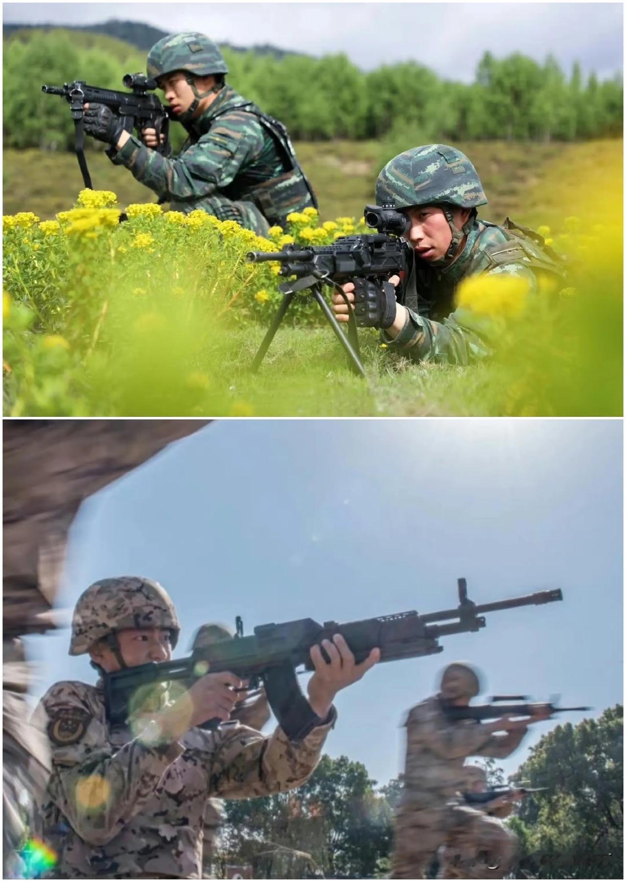 我军201班用机枪又出新型号了？最近一张照片（图1上）显示：我军201班用机枪在
