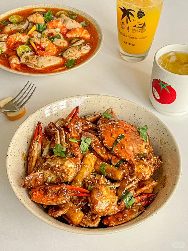 100元海鲜大餐🥘梭子蟹炒年糕🦀生蚝跳跳虾