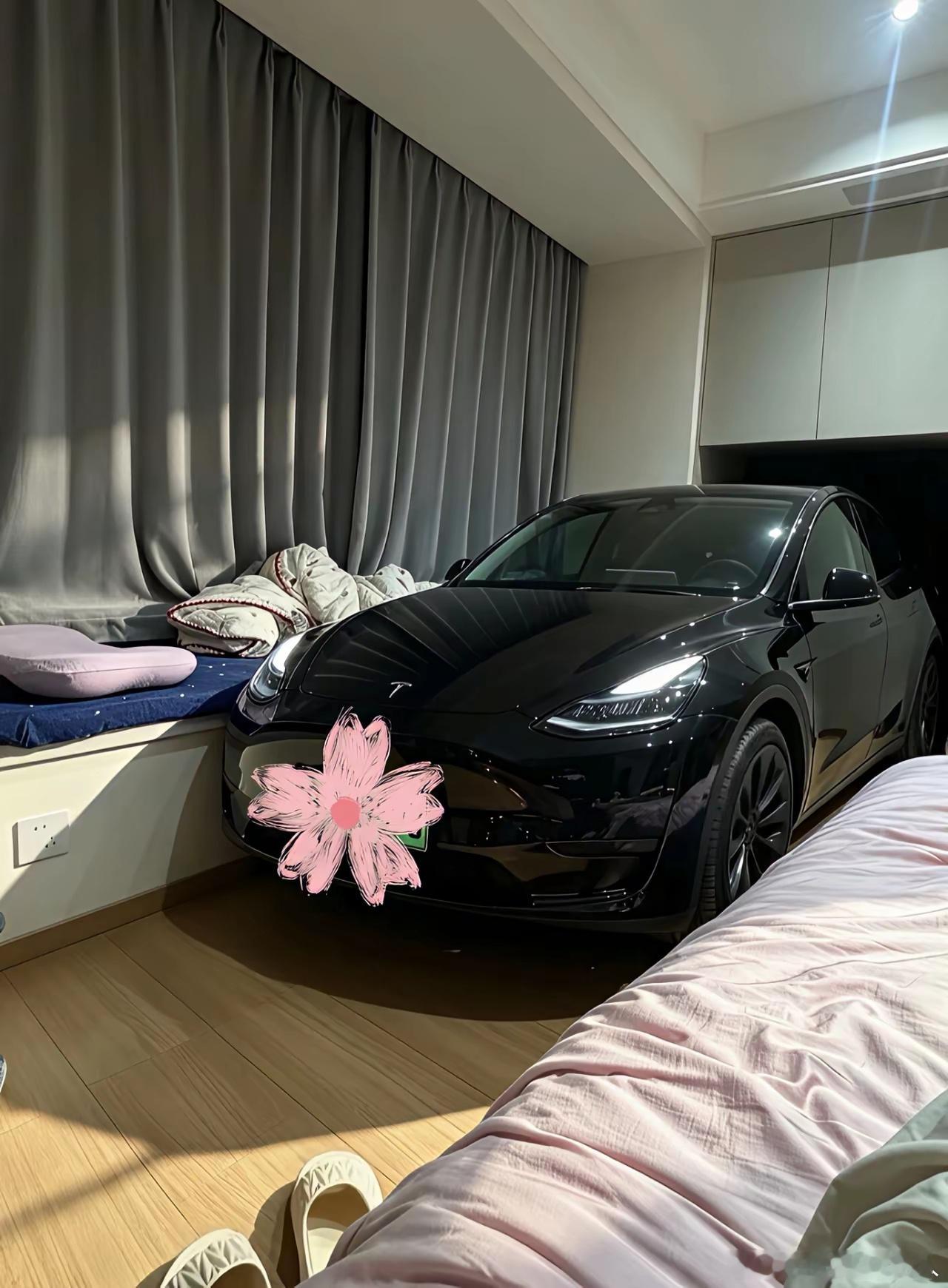 就等台风来！车子已经停妥当了！