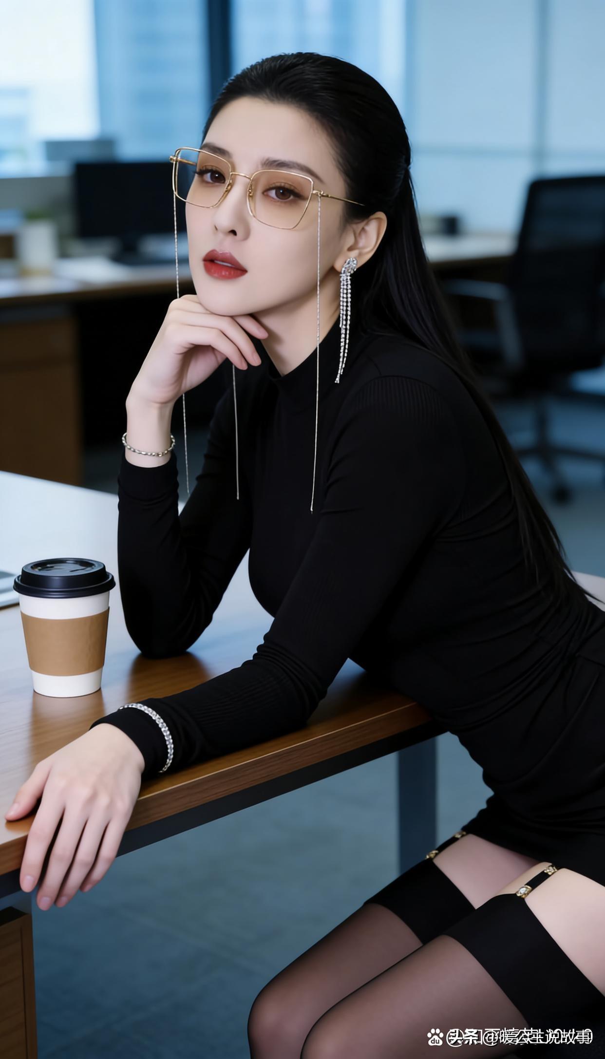 嘿，家人们！今天必须给你们安利咱们模特莉莉的这组超绝职场大片！
莉莉一身黑色修身