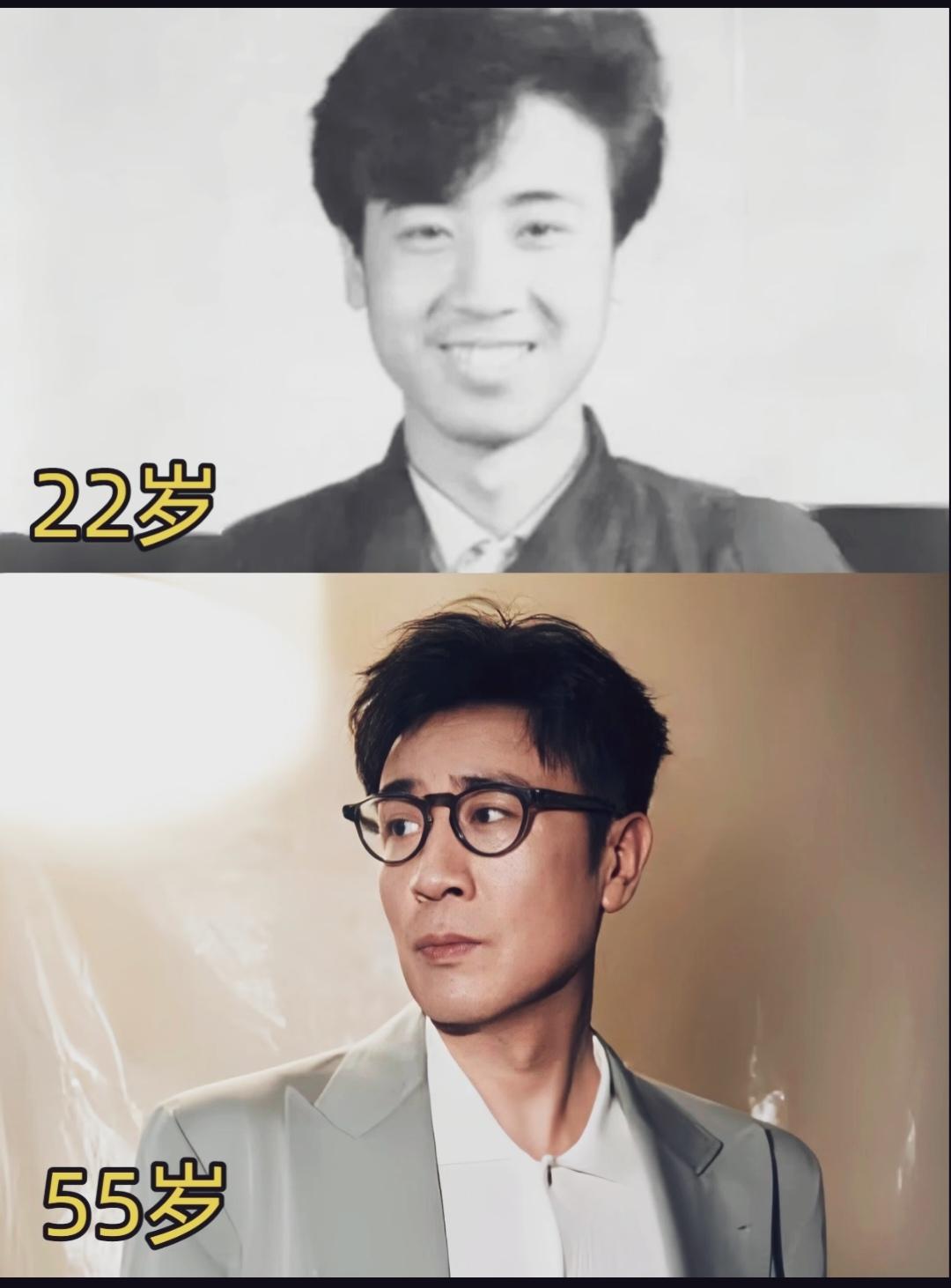 年轻时候的于和伟不显年轻也不帅。随着岁月的沉淀反而越老越有味！